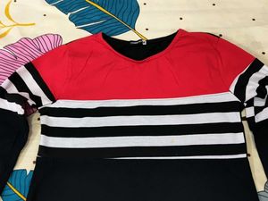 Striped Sleeve Long t shirt