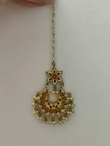 Designer Maang Tikka with Pearls😚✨