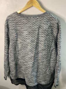 Tania Kay Chic Textured Tunic with Sheer Hem