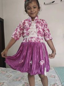 Cute Floral Print Dress for Girls