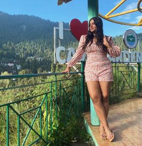Floral Print V-Neck Romper