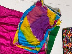 navratri pink kutchi work ghagra choli