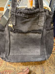 Shein Stylish Denim Tote Bag