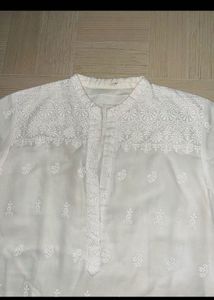 White Embroidered Kurti