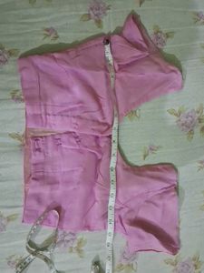 Lightweight Pink gorgette saree with blouse