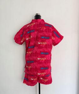 Vibrant Pink Elephant Print two-piece