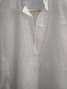 White Cotton Kurta
