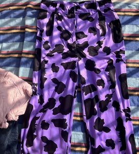 Purple Y2K Wide Leg Pants