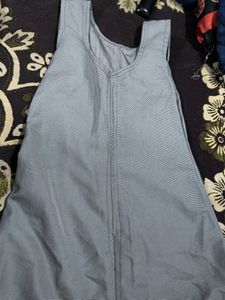 Simple Sleeveless Grey Dress
