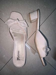 Chic White Bow Mule Heels