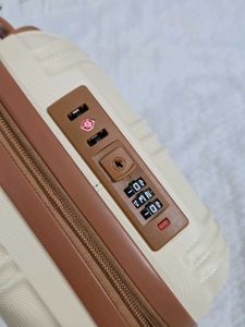 Stylish Cream Plaid tiny luggage
