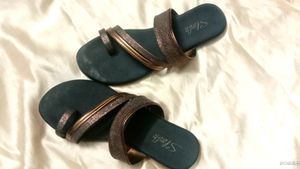 Copper Colour Flat Foot Wear New