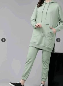 (Women)Comfortable Mint Green Hoodie set