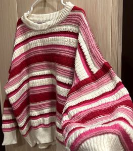 Korean Striped Knit Sweater