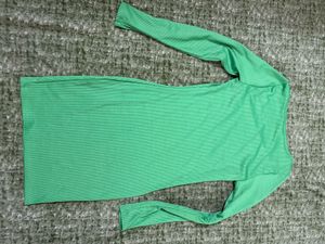 Lime Green Ribbed Bodycon Dress