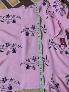Pink Floral Print Kurta and Pants Set
