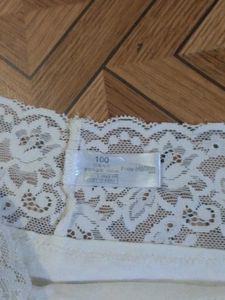 Comfortable White Lace Trim Briefs