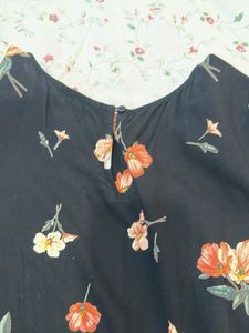 Floral Print Flared Dress