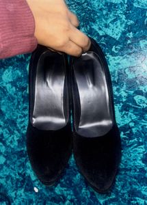 Black Velvet Heels