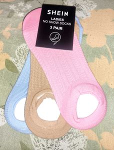 SHEIN Ladies No Show Socks - 3 Pair Pack