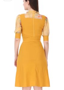 Stylish Yellow Fit &amp; Flare Dress