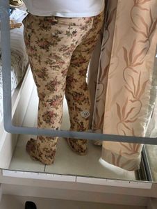 Vintage Floral Print Jeans