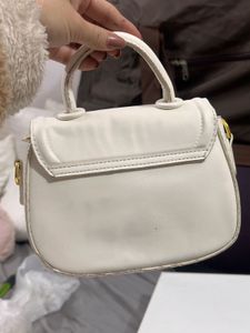 Chic White Top Handle Bag