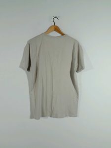 Beige Printed T-Shirt For Men's