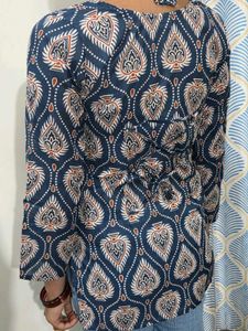 Blue Ethnic Printed Kurta