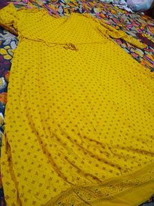 Embellished Yellow Kurta Set