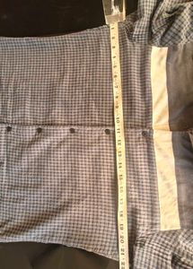 Men's Grey &amp; White Striped Checkered Shirt