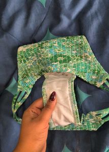 Green Floral Bikini Bottom