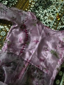 Beautiful Purple Floral Gown