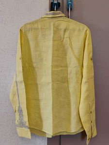 Stylish Men's Yellow Casual Shirt