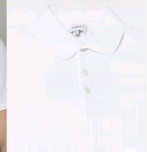 celio men chevron regular fit White Polo T-Shirt
