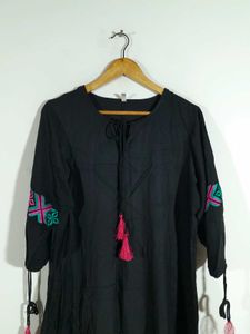 Black A Line Kurta For Women's
