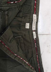 Olive Green Casual Shorts