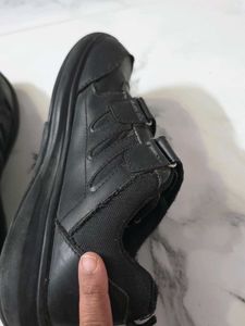 Black Velcro Strap School shoes