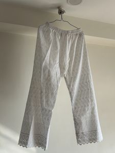 Chikankari Hand Embroidered Straight Bottom
