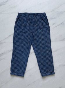 Comfortable Blue Checkered Sleepwear Pants