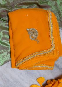 Yellow and Green Rajputi Dress