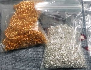 Chain Jewellery making golden silver 1+1 meters