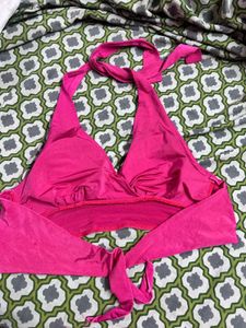 Pink halter blouse