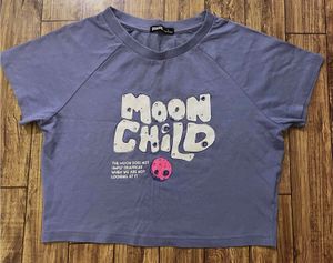 Bonkers Moon Child Graphic Crop Top