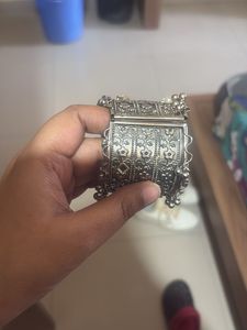 Antique Oxidized Silver Kada Bangle