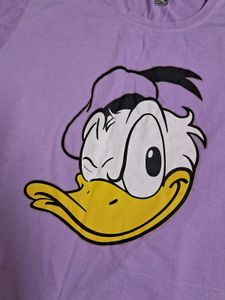 Purple Donald Duck Graphic T-Shirt