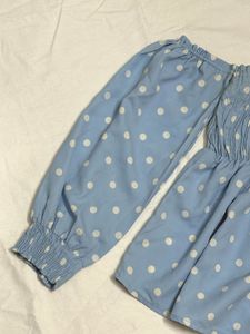 Cute Polka Dot Off-Shoulder Top