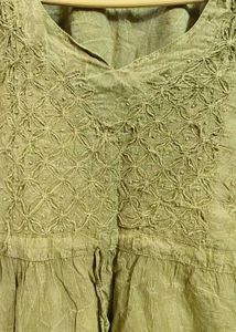 Embroidered Cotton Kurta