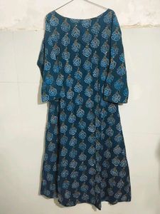 Beautiful Teal Printed Kurta