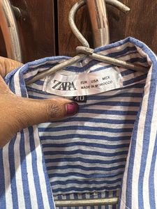 Zara Classic Blue Striped women’s Shirt